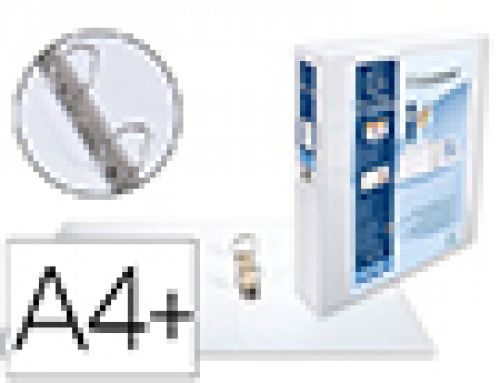 Pasta exacompta canguro 2 aneis 40 mm din a4+ cartao forrado polipropileno personalizavel 3 bolsos branca , Exacompta , 156001 , 3130639518236